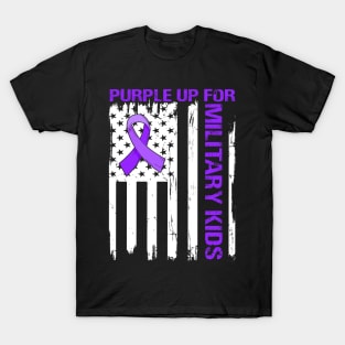 Purple up for Military Kids-Month of the Military Child T-Shirt